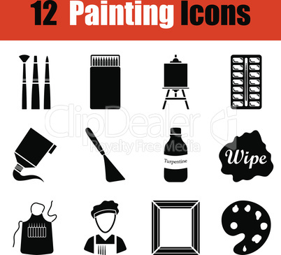 Set of painting icons