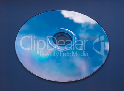 Blue sky reflected on CD