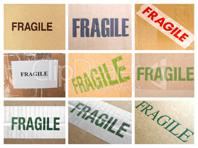 Fragile labels set
