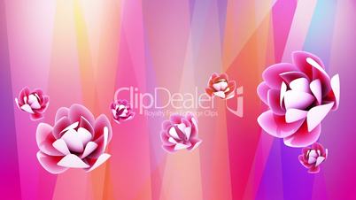 Abstract redtone background with oriental flower