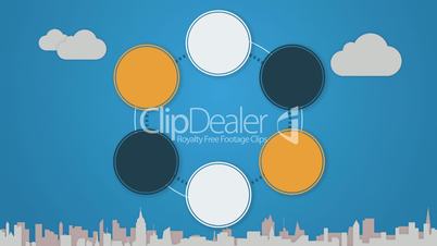 Circle diagram animation for topic introduction or explanation in Powerpoint presentations 6
