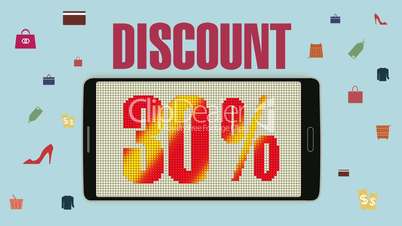 Promotion of Sale, Discount 30%, effective sale alarm.ver 2