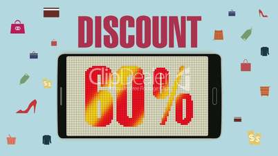 Promotion of Sale, Discount 60%, effective sale alarm.ver 2