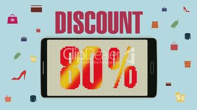 Promotion of Sale, Discount 80%, effective sale alarm.ver 2