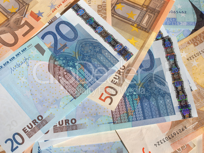 Fifty and Twenty Euro notes