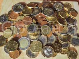 Many Euro coins