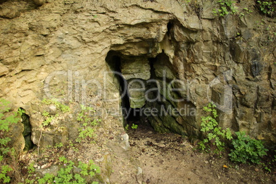 Felsspalte an der Aachquelle