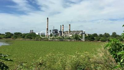 Factory pollution in the middle of a ecologic reserve