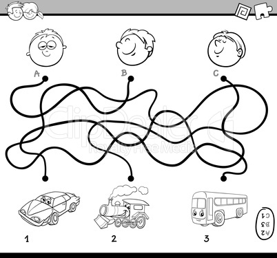 maze activity coloring page
