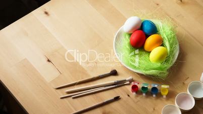 Easter Eggs and Paint Brush