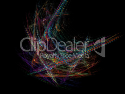image of one Digital Fractal on Black Color image of one Digital Fractal on Black Color