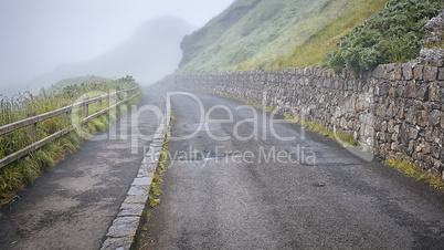 road in mist