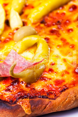 Closeup einer leckeren Pizza