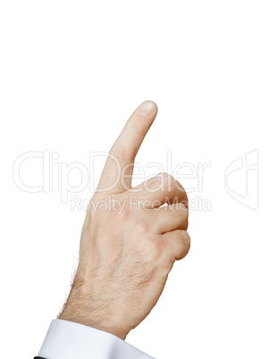 pointing male hand