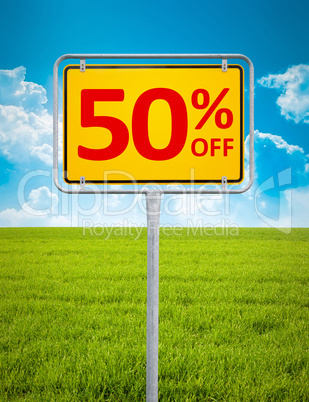 50 percent sale