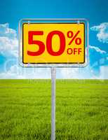 50 percent sale