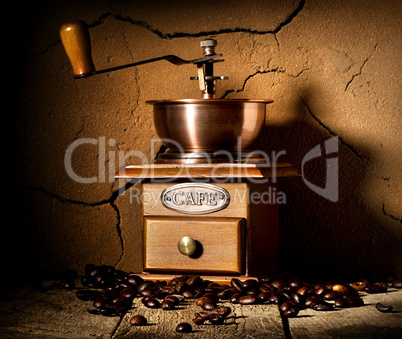 Wooden coffee mill