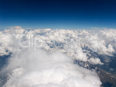 Clouds on Alps