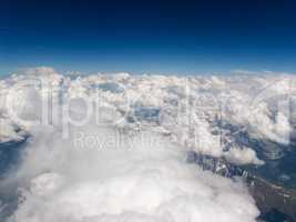 Clouds on Alps