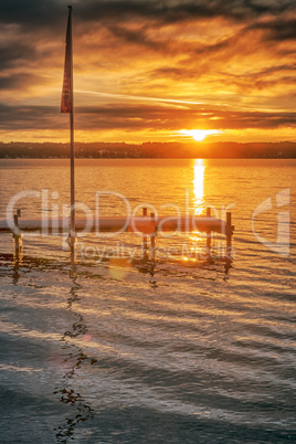 sunrise Starnberg lake