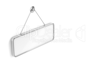 Blank hanging signboard