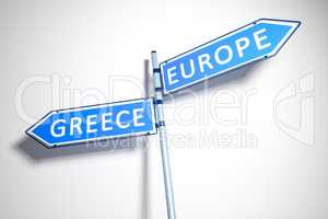 Greece Europe Road Sign
