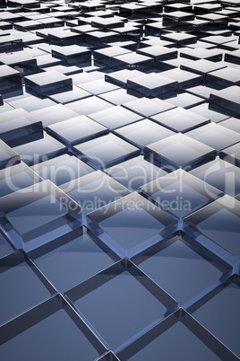 abstract glass cubes background