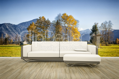 photo wall mural sofa floor