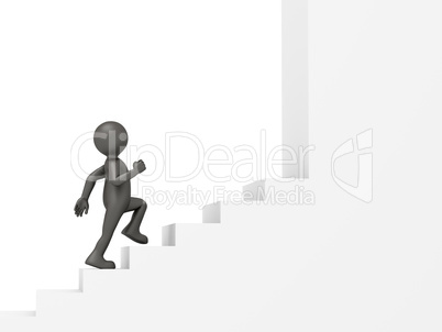 man climbing stairs