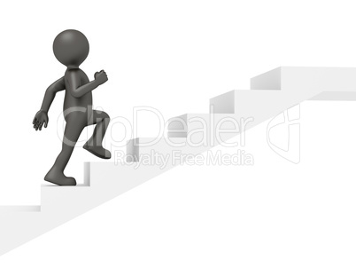 man climbing stairs