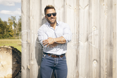 man outdoor background