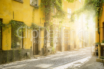 old street in Stockholm