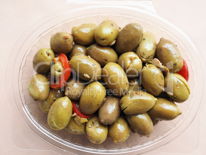 Green olives vegetables