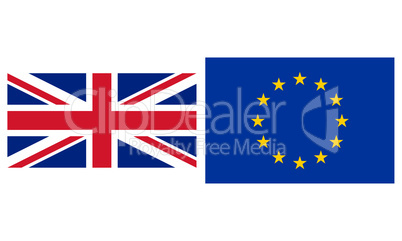 UK and Europe flags