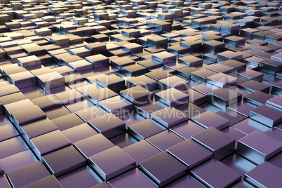 purple metallic cubes