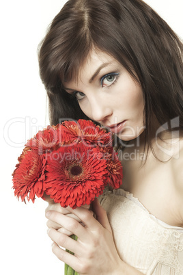 woman with gerbera