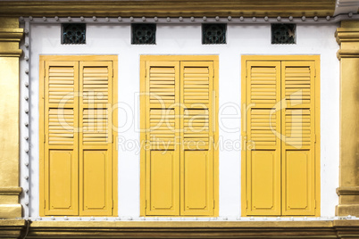 yellow window doors