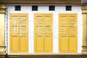 yellow window doors