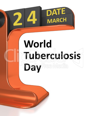 vintage calendar World Tuberculosis Day