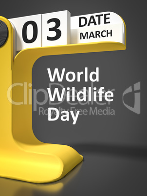 Vintage Calendar World Wildlife Day