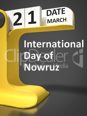 vintage calendar International Day of Nowruz