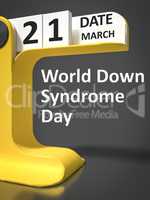 vintage calendar World Down Syndrome Day