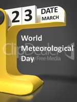 vintage calendar World Meteorological Day