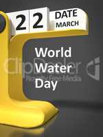 vintage calendar World Water day