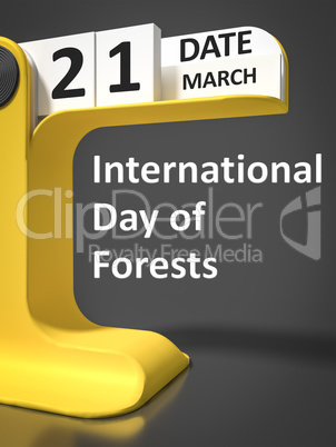 vintage calendar International Day of forests