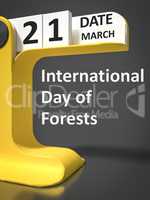 vintage calendar International Day of forests