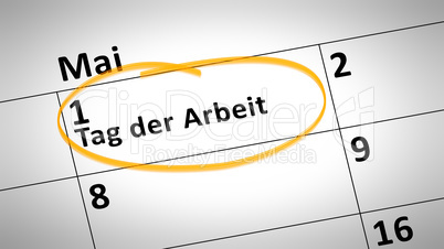 Labor Day 1st of May in German language