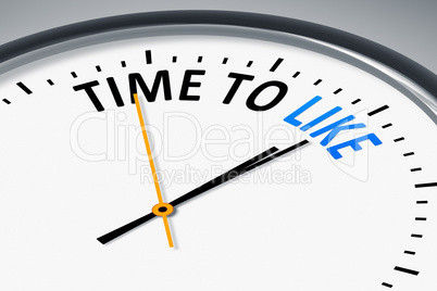 clock with text time to like