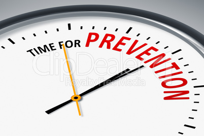 clock with text time for prevention