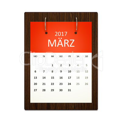 Calendar Planning German 2017